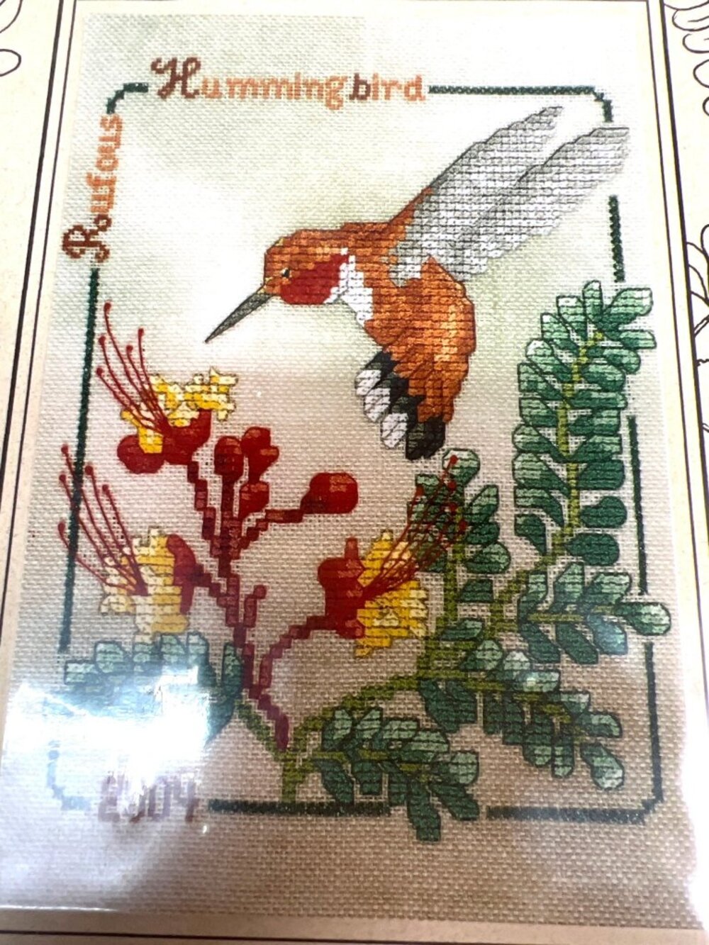 Crossed Wing Collection Rufous Hummingbird Cross-Stitch Pattern 2004